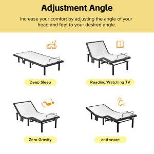 Split King Adjustable Bed Frame With Massage USB Ports - Restanew - Omega Lifestyles