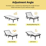 Split King Adjustable Bed Frame With Massage USB Ports - Restanew - Omega Lifestyles