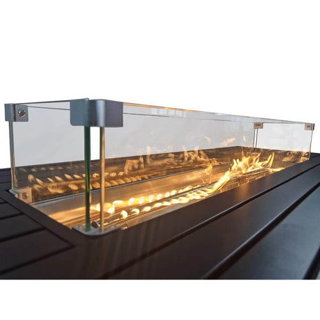 Steel Propane Outdoor Fire Pit Table With Lid - Restanew - Omega Lifestyles