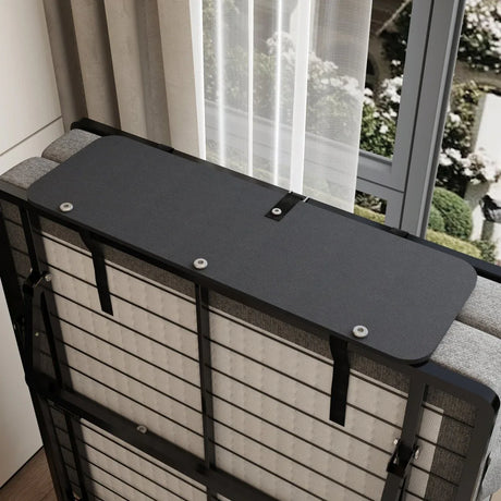 Twin Folding Metal Bed Frame With High Density Foam Mattress - Omega Lifestyles