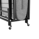 Twin Folding Metal Bed Frame With High Density Foam Mattress - Omega Lifestyles