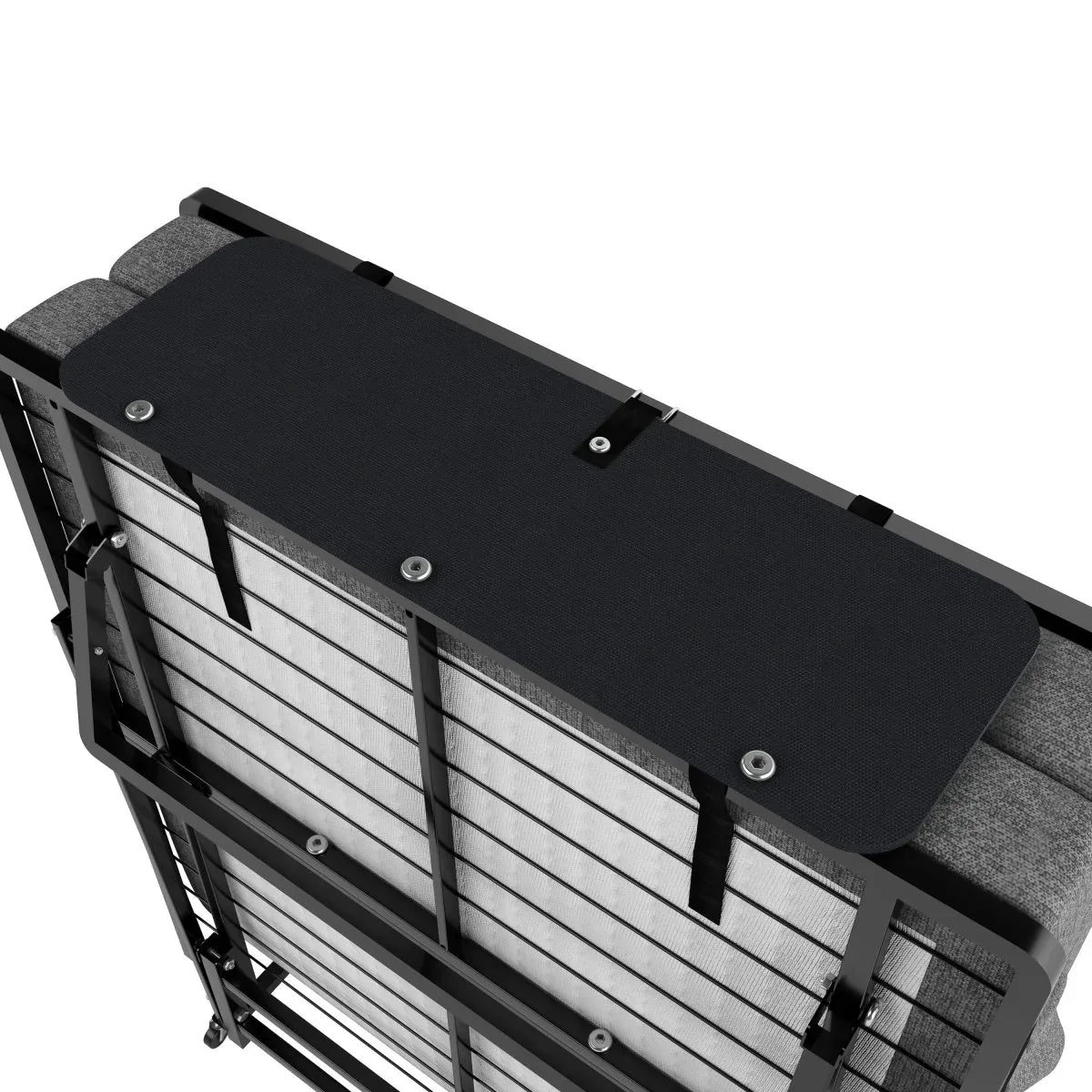 Twin Folding Metal Bed Frame With High Density Foam Mattress - Omega Lifestyles