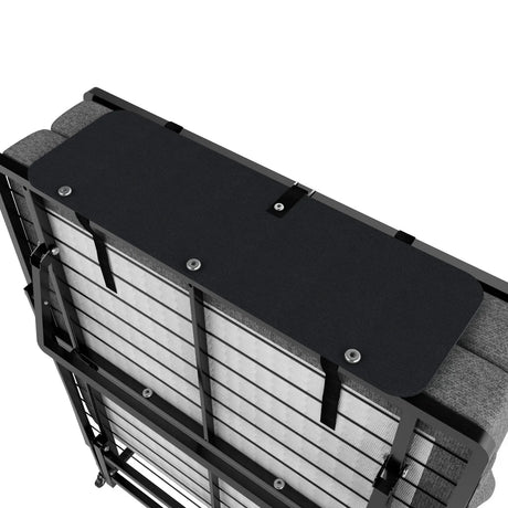 Twin Folding Metal Bed Frame With High Density Foam Mattress - Omega Lifestyles