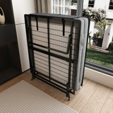 Twin Folding Metal Bed Frame With High Density Foam Mattress - Omega Lifestyles