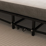 Twin Folding Metal Bed Frame With High Density Foam Mattress - Omega Lifestyles