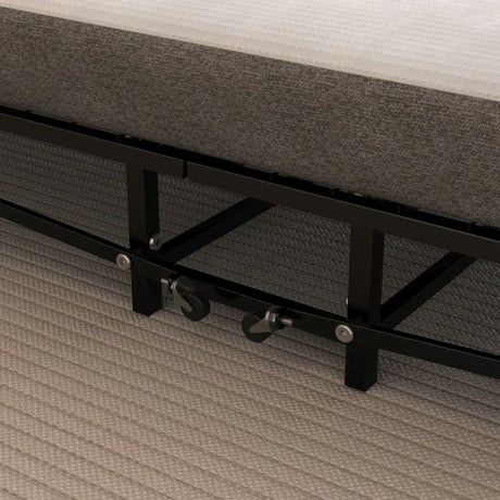 Twin Folding Metal Bed Frame With High Density Foam Mattress - Omega Lifestyles