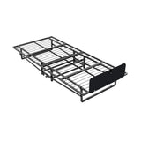 Twin Folding Metal Bed Frame With High Density Foam Mattress - Omega Lifestyles