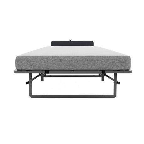 Twin Folding Metal Bed Frame With High Density Foam Mattress - Omega Lifestyles