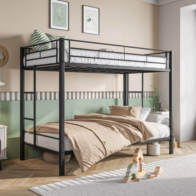 Twin Metal Bunk Bed Frame With Slatted Support - Restanew - Omega Lifestyles