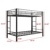 Twin Metal Bunk Bed Frame With Slatted Support - Restanew - Omega Lifestyles