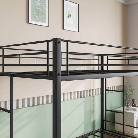 Twin Metal Bunk Bed Frame With Slatted Support - Restanew - Omega Lifestyles