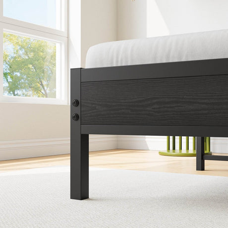 Twin Metal Wood Bed Frame With Storage Headboard Charging - Restanew - Omega Lifestyles
