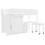 Twin Multifunctional Loft Bed With Storage Desk Drawers - Sleep Galleria