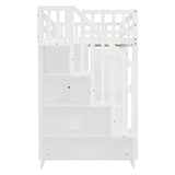 Twin Multifunctional Loft Bed With Storage Desk Drawers - Sleep Galleria
