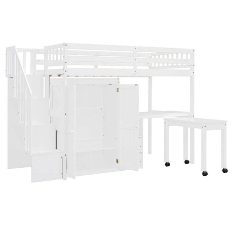 Twin Multifunctional Loft Bed With Storage Desk Drawers - Sleep Galleria