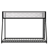 Twin Over Full Metal Bunk Bed With Ladder and Guardrails - Restanew - Omega Lifestyles