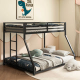 Twin Over Full Metal Bunk Bed With Ladder And Guardrails - Restanew - Omega Lifestyles