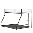 Twin Over Full Metal Bunk Bed With Ladder and Guardrails - Restanew - Omega Lifestyles