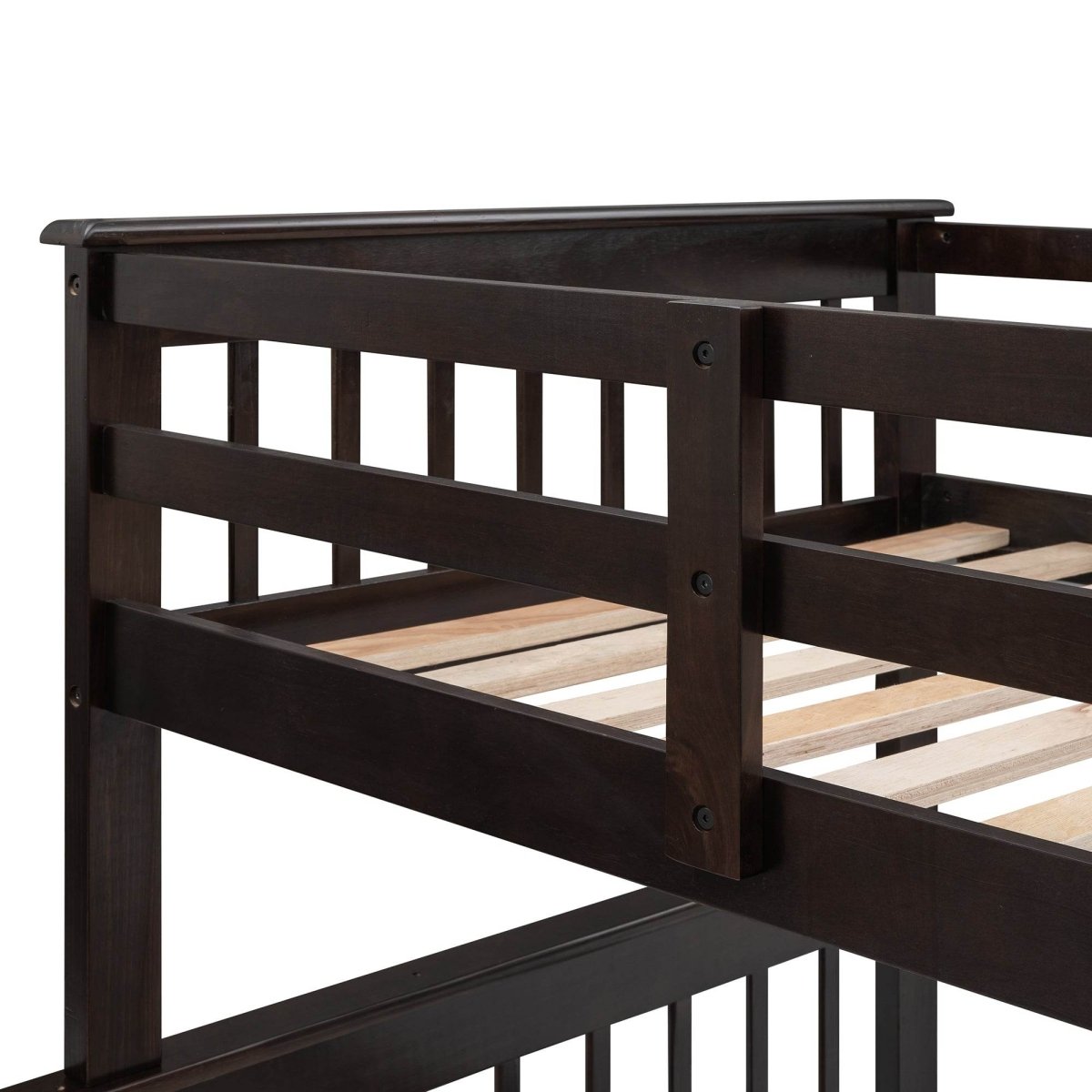Twin - Over - Full Solid Wood Stairway Storage Bunk Bed - Restanew - Omega Lifestyles