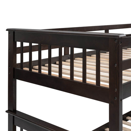 Twin - Over - Full Solid Wood Stairway Storage Bunk Bed - Restanew - Omega Lifestyles
