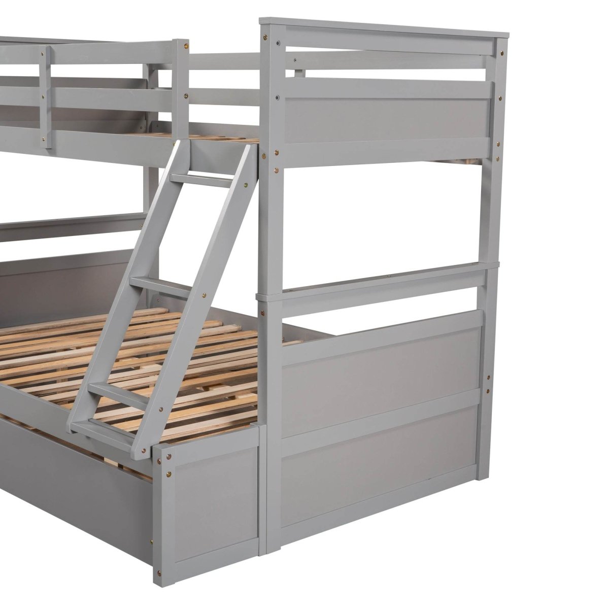 Twin - Over - Full Solid Wood Storage Bunk Bed - Restanew - Omega Lifestyles