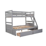 Twin - Over - Full Solid Wood Storage Bunk Bed - Restanew - Omega Lifestyles