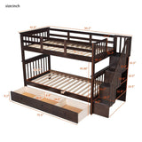 Twin Over Twin Solid Wood Bunk Bed With Drawers - Restanew - Omega Lifestyles