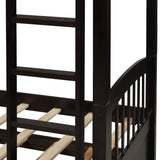 Twin - Over - Twin Solid Wood Espresso Bunk Bed With Trundle - Restanew - Omega Lifestyles