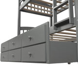 Twin - Over - Twin Solid Wood Trundle Bunk Bed With Drawers - Restanew - Omega Lifestyles