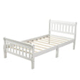 Twin Solid Wood Minimalist Platform Bed Frame With Headboard - Restanew - Omega Lifestyles