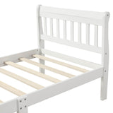 Twin Solid Wood Minimalist Platform Bed Frame With Headboard - Restanew - Omega Lifestyles