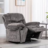 Velvet Manual Recliner Chair With Massage Heating - Restanew - Omega Lifestyles