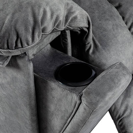 Velvet Manual Recliner Chair With Massage Heating - Restanew - Omega Lifestyles