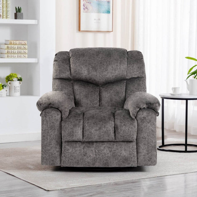 Velvet Manual Recliner Chair With Massage Heating - Omega Lifestyles