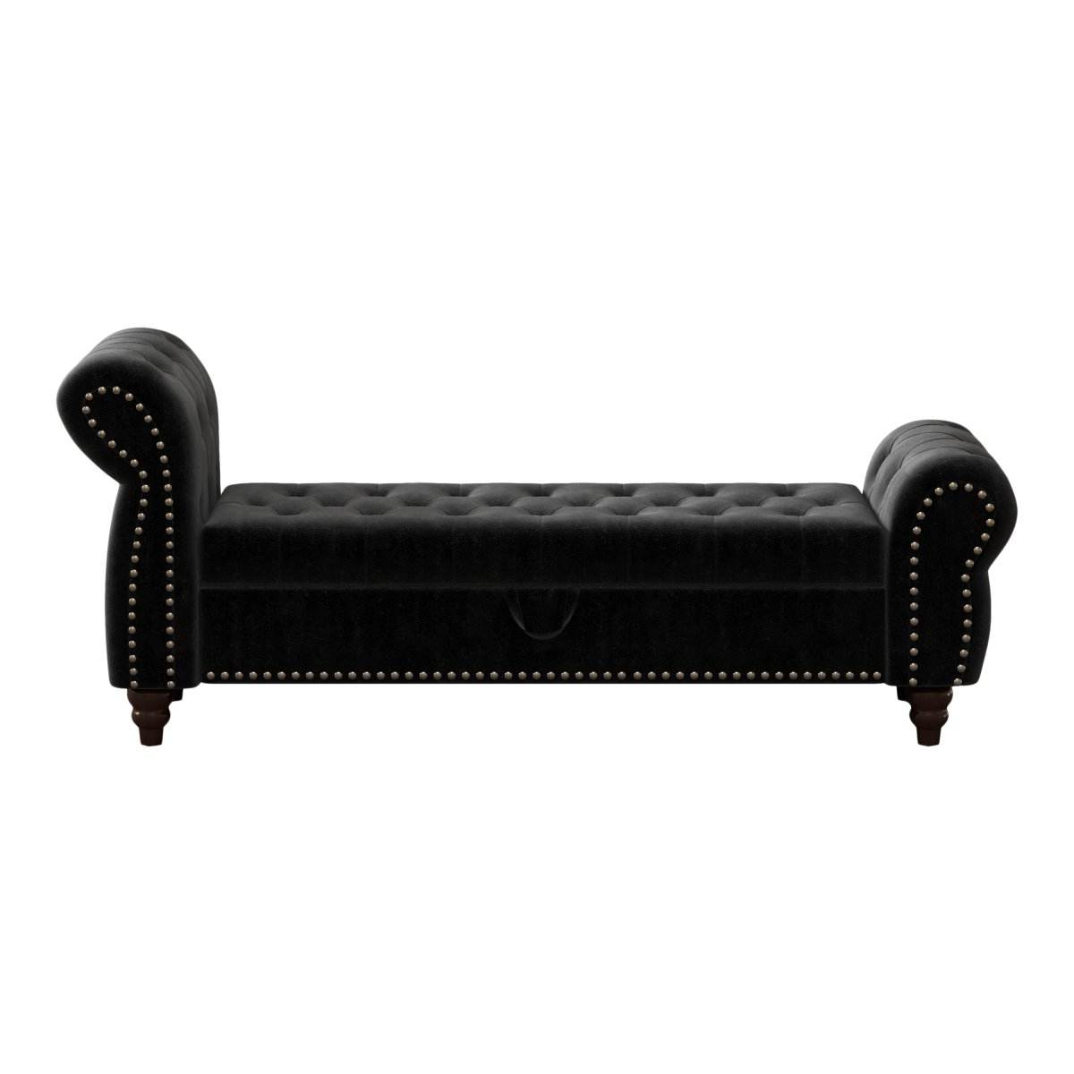 Velvet Upholstered Tufted Bed Bench With Storage - Sleep Galleria