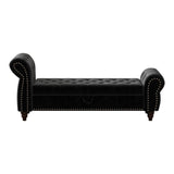 Velvet Upholstered Tufted Bed Bench With Storage - Sleep Galleria
