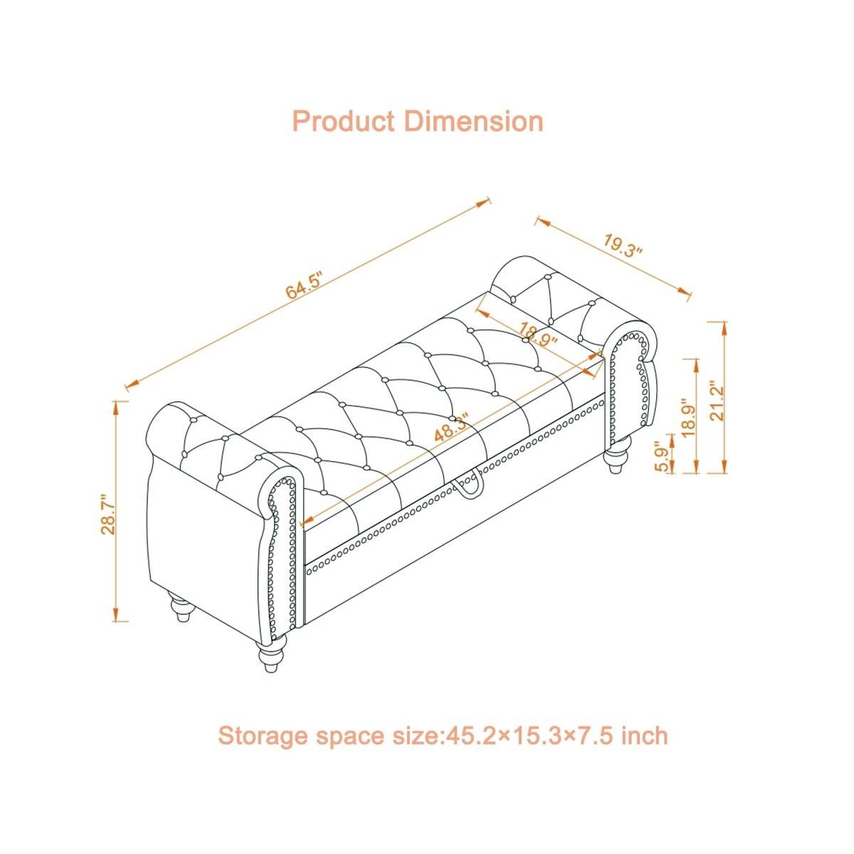 Velvet Upholstered Tufted Bed Bench With Storage - Sleep Galleria