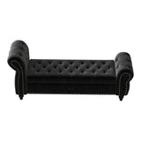 Velvet Upholstered Tufted Bed Bench With Storage - Sleep Galleria