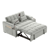 Versatile Convertible Velvet Sleeper Sofa Bed Recliner - Restanew - Omega Lifestyles