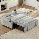 Versatile Convertible Velvet Sleeper Sofa Bed Recliner - Restanew - Omega Lifestyles