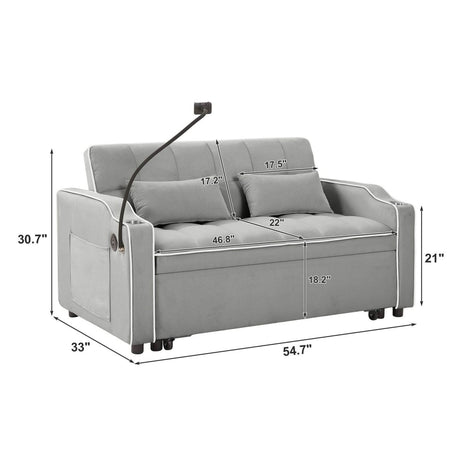 Versatile Convertible Velvet Sleeper Sofa Bed Recliner - Restanew - Omega Lifestyles