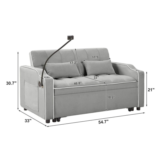 Versatile Convertible Velvet Sleeper Sofa Bed Recliner - Omega Lifestyles