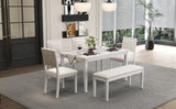 Vintage Extendable Rustic Farmhouse Dining Table Set - Omega Lifestyles