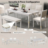 Vintage Extendable Rustic Farmhouse Dining Table Set - Omega Lifestyles