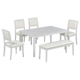 Vintage Extendable Rustic Farmhouse Dining Table Set - Omega Lifestyles