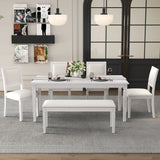 Vintage Extendable Rustic Farmhouse Dining Table Set - Omega Lifestyles