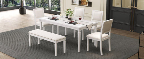 Vintage Extendable Rustic Farmhouse Dining Table Set - Omega Lifestyles