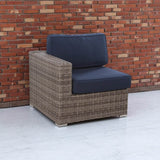 Weather - Resistant Wicker One - Arm Patio Chair With Cushions - Restanew - Omega Lifestyles