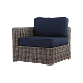 Weather-Resistant Wicker One-Arm Patio Chair With Cushions - Omega Lifestyles