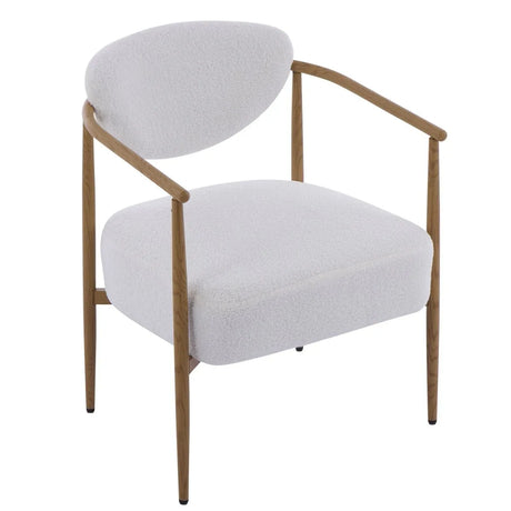 White Teddy Velvet Dining Room Chair With Foam Seat - Omega Lifestyles